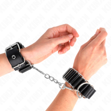 KINK - HINGE-LIKE THIN WRIST RESTRAINTS BLACK ADJUSTRABLE 16-22