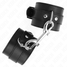 KINK - WRIST RESTRAINTS-SINGLE RIVET ROW AND BIG BUCKLE BLACK