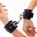 KINK - WRIST RESTRAINTS-SINGLE RIVET ROW AND BIG BUCKLE BLACK