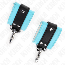 KINK - PREMIUM LOCKABLE WRIST RESTRAINTS BLACK / BLUE