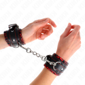 KINK - FUR LINED WRIST RESTRAINTS RED / BLACK ADJUSTABLE 17-29