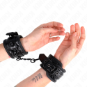 KINK - DIAMOND PATTERN WRIST RESTRAINTS BLACK ADJUSTABLE 17-26