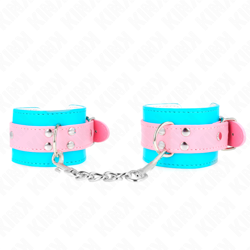 KINK - CUTE WRIST RESTRAINTS BLUE / PINK ADJUSTABLE 16-28 CM X