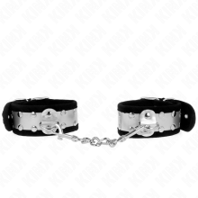 KINK - THIN WRIST RESTRAINTS BLACK / SILVER 30 X 4 CM