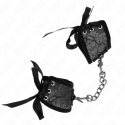 KINK - SCANDAL HANDGELENKSFESSELN SCHWARZE SPITZENDETAILS 24,5 CM X 6,5 CM