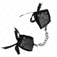 KINK - SCANDAL WRIST RESTRAINTS BLACK LACE DETAILS 24.5 CM X