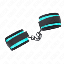 KINK - HOOK AND LOOP NYLON BIND WRIST RESTRAINTS BLACK-BLUE