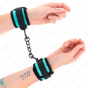 KINK - HOOK AND LOOP NYLON BIND WRIST RESTRAINTS BLACK-BLUE