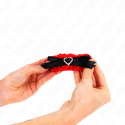 KINK - LACE ELASTIC WRIST RESTRAINTS RED HEART DETAILS