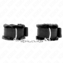 KINK - FURRY LINED WRIST RESTRAINTS BLACK ADJUSTABLE 17-31 CM X