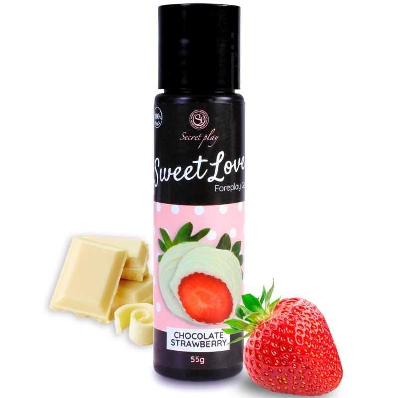 SECRETPLAY - GEL SWEET LOVE FRAISE ET CHOCOLAT BLANC 60 ML