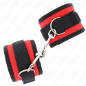 KINK - NYLON BIND-HANDHANDFESSELN MIT KLETTVERSCHLUSS ROT-SCHWARZ MODELL 2 VERSTELLBAR 18-35 CM X 6 CM