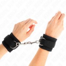 KINK - NYLON BIND HOOKLOOP WRIST RESTRAINTS BLACK MODEL 2