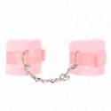 KINK - BEGINNER FUR HAND CUFFS PINK 30 X 7 CM