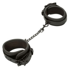 CALEXOTICS - NOCTURNAL ANKLE CUFFS LEATHER ADJUSTABLE BLACK