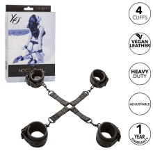 CALEXOTICS - NOCTURNAL CONECTOR HOG TIE CUERO AJUSTÁVEL PRETO