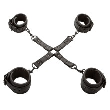 CALEXOTICS - NOCTURNAL HOG TIE CONNECTOR CUERO EINSTELLBAR SCHWARZ