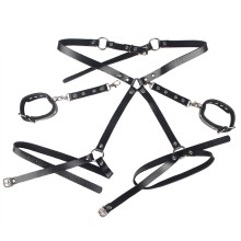 SUBBLIME - 953690 MANETTE CON CINTURA BONDAGE NERE TAGLIA UNICA