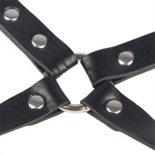 SUBBLIME - 953690 HANDSCHELLEN MIT BONDAGE-GÜRTEL SCHWARZ EINE GRÖSSE