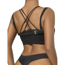 SUBBLIME - 953713 CEINTURE PUNK BONDAGE BOUCLE MÉTAL NOIRE