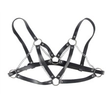 SUBBLIME - 953713 CEINTURE PUNK BONDAGE BOUCLE MÉTAL NOIRE