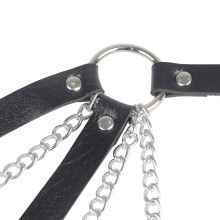 SUBBLIME - 953713 CEINTURE PUNK BONDAGE BOUCLE MÉTAL NOIRE