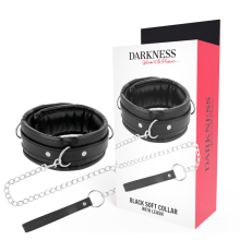 DARKNESS - WEICHE LEDER-HALSKETTE MIT KETTE