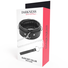 DARKNESS - WEICHE LEDER-HALSKETTE MIT KETTE