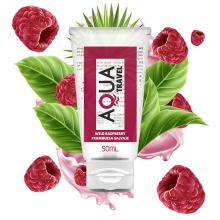 AQUA TRAVEL - WILD RASPBERRY FLAVOUR WATERBASED LUBRICANT - 50