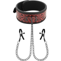 BEGME - RED EDITION COLLAR WITH NIPPLE CLAMPS WITH NEOPRENE