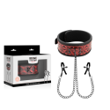 BEGME - RED EDITION COLLAR WITH NIPPLE CLAMPS WITH NEOPRENE