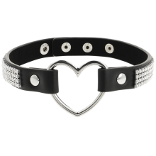 COQUETTE CHIC DESIRE - VEGANES LEDER-HALSBAND MIT HERZ