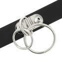 COQUETTE CHIC DESIRE - DOUBLE RING VEGAN LEATHER CHOKER