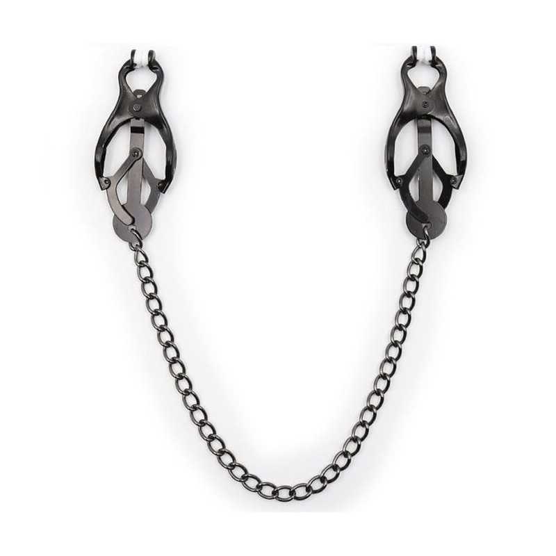 OHMAMA FETISH - JAPANESE NIPPLE Clamps WITH BLACK CHAIN