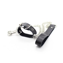 OHMAMA FETISH - PENIS NECKLACE AND LEATHER STRAP WITH METAL