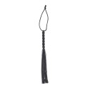 OHMAMA FETISH RIBBED SILICONE HANDLE FLOGGER 22 CM