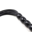 OHMAMA FETISH RIBBED SILICONE HANDLE FLOGGER 22 CM