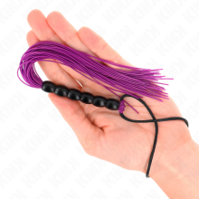 KINK - MINI FRUSTA IN SILICONE CON 6 PERLINE VIOLA 26 CM