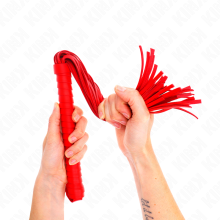 KINK - FRUSTA CON MANICO ROSSO STRUTTURATO 48,5 CM