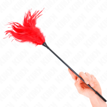 KINK - PLUSIEURS PLUMES DE CHATOUILLES ROUGES 45 CM