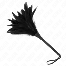 KINK - PLUMES DE POULET TICKLE EN FORME DE CORNE NOIRE 36 CM