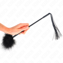 KINK - Fouet en silicone avec plumes pour chatouiller 47 cm