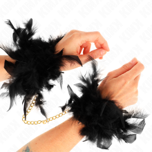 KINK - FEATHER HAND CUFFS WITH GOLD CHAIN MODEL 1