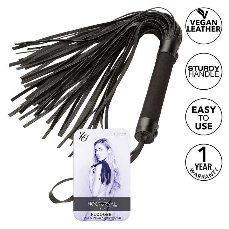 CALEXOTICS - NOCTURNAL FLOGGER LEATHER BLACK