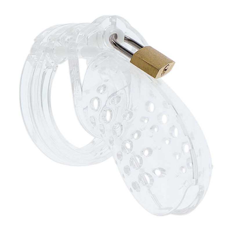 HIDDEN DESIRE - EXTREME CHASTITY COCK CAGE ACRYLIC ADJUSTABLE