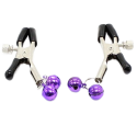 OHMAMA FETISH - NIPPLE Clamps WITH LILAC BELL