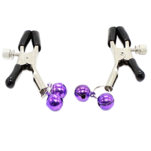 OHMAMA FETISH - NIPPLE Clamps WITH LILAC BELL