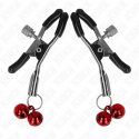 KINK - DOUBLE BELL NIPPLE CLAMP RED 6 CM