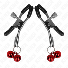 KINK - DOUBLE BELL NIPPLE CLAMP RED 6 CM