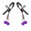 KINK - DOUBLE BELL NIPPLE CLAMP PURPLE 6 CM